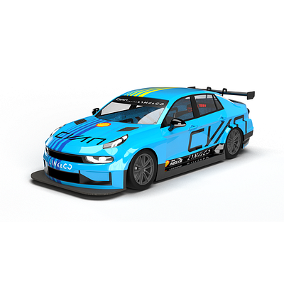 Lynk & Co 3 TCR 3D model 3d model graphic design livery design livery designer livery template lynk co 3 motorsport graphics tcr wrap design