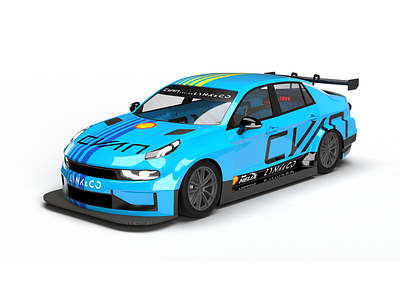 Lynk & Co 3 TCR 3D model 3d model graphic design livery design livery designer livery template lynk co 3 motorsport graphics tcr wrap design