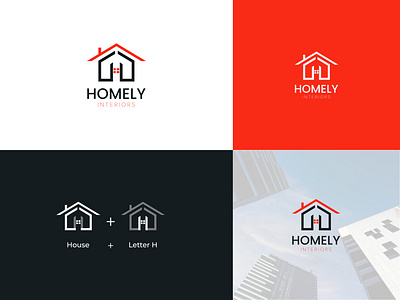 Homely interiors logo design, brand identity branddesigner branding business logo construction logo graphic design home logo house logo interior logo logo logodesign minimalist logo modern logo property logo real estate logo realtor logo