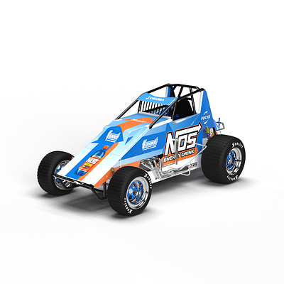 Wingless Sprint Car 3D model 3d model graphic design livery design livery designer livery template motorsport graphics wingless sprint car wrap design