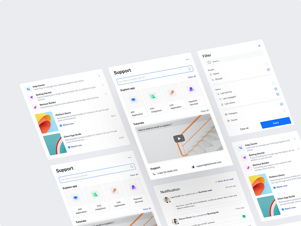 Help center modal concept by Duci Hua on Dribbble
