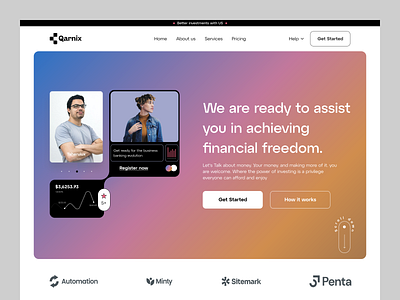 Finance website bank business cash clean credit crypto cryptocurrency debit digital banking exploration finance financial fintech money nft payment ui uiux ux wallet