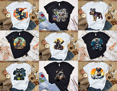 Dog T-Shirt Design Bundle branding design graphic design illustration logo tshirtdesign typography ui ux vector