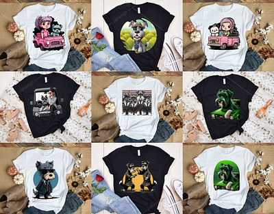 Dog T-Shirt Design Bundle branding design graphic design illustration logo tshirtdesign typography ui ux vector