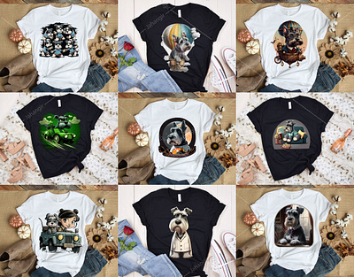 Dog T-Shirt Design Bundle branding design graphic design illustration logo tshirtdesign typography ui ux vector