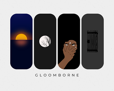 Gloomborne graphic design illustration minimalistic procreate vectornator