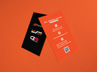 Motoster Vertical Business card Design 3d best logo branding business card business card design creative designer design graphic design illustration logo logo creation logo design logo designer logo ideas motion graphics print design print idea top logos ui vertical business card