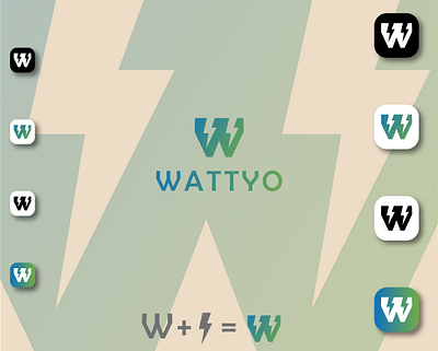 wattyo Logo branding electric logo electronic logo logo logo design