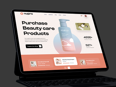 Beauty Care Product eCommerce Landing Page beauty care product devignedge ecommerce website landing page mhmanik02 online shop product product landing page shop ui ui design uidesign website website landing page