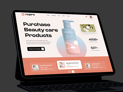 Beauty Care Product eCommerce Landing Page beauty care product devignedge ecommerce website landing page mhmanik02 online shop product product landing page shop ui ui design uidesign website website landing page