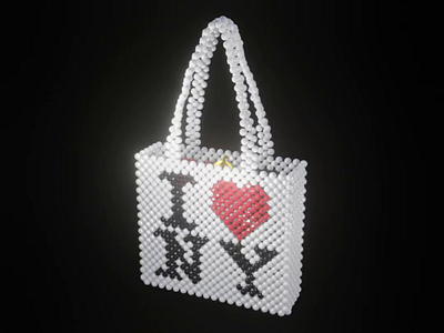 3D Susan Alexandra I LOVE NY Bag 3d ar art augmented reality bag blender design fashion instagram kristina vilyams meta new york nft spark ar susan alexandra ui user experience user interface ux