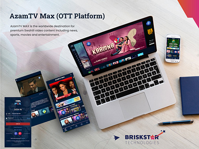 Azam TV Max (OTT Platform) design graphic design illustration logo ottplatform ui ux web web design
