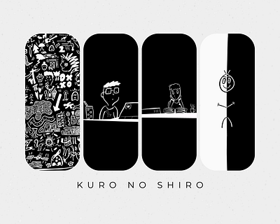 Kuro no Shiro black and white google keep graphic design illustration minimalistic