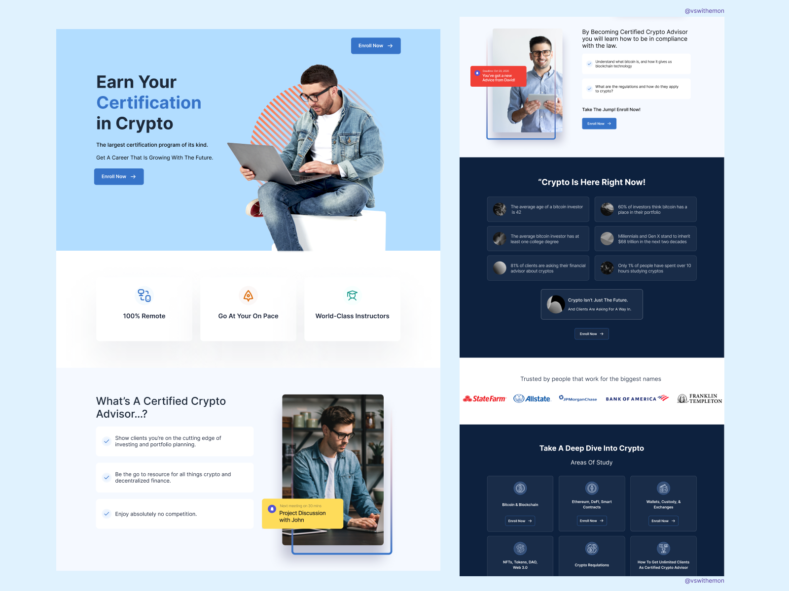 Crypto Advisor Landing Page Design by Emon Datta on Dribbble