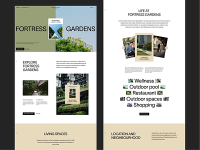 Fortress Gardens Concept pt.1 clean design hotel landing page layout minimal real estate vietnam web design website