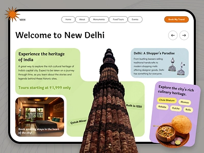 Travel Website - Landing Page booking branding design explore india landing page mobile app modern tourism travel travel agency travel landing page travel web travel website travelling trip ui ux vacation website