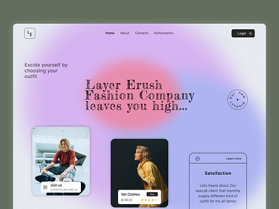 Fashion design project design typography ui ux web design