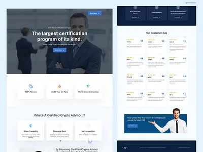 Crypto Advisor Landing Page Design app branding design graphic design landing page landing page design logo typography ui ui design ui designer ui ux designer uiux ux