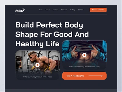 Fitness Header Design design diet plan fitness gym gymnasium instructor jabel landing design landing page train training ui ui ux user interface ux web workout