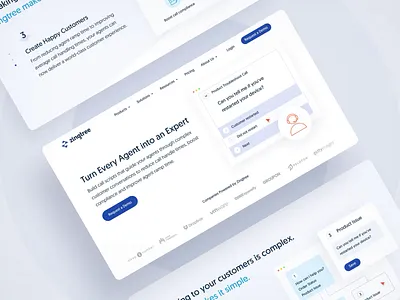 Zingtree Product Agent Scripting animation illustration landing page web design website zingtee zingtree