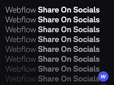 WebFlow Tools - Share On Socials animation script shareonsocials socialshare ui ux webflow webflowdevelopment webflowtools