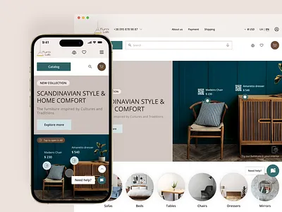 Furniture online shop – e-commerce 3d animation augmented reality ecommerce fashion furniture home home decor interface marketing mobile online shop online store shopping ui ux design web web design website