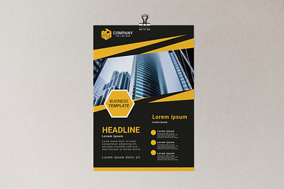 Flyer For Builder Company with logo branding design flyer flyer design graphic design illustration logo vector