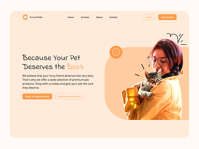 Pet Care Website Concept animal care cats clean design ecommerce hero section landing page minimalist pet pet care website pet food petcare petshop website petstore puppy shop store ui uiux ux