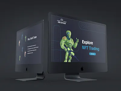 Bionic Battalion NFT Trading Website Design design graphic design illustration logo ui ux