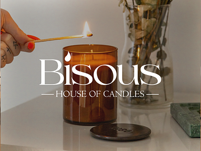 Bisous Logo Concept brand design branding business candles figma graphic design logo logo design logomark luxury minimal