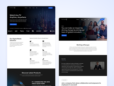 Nuvyyo Website Redesign - Home and Career Page case study clean ui design portfolio redesign ui ui design uiux user interface ux ux design webdesign website