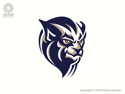 Muzzle Of A Predatory Cat Logo animal branding buy logo cat lion logo logo designer muzzle order logo power predator wild