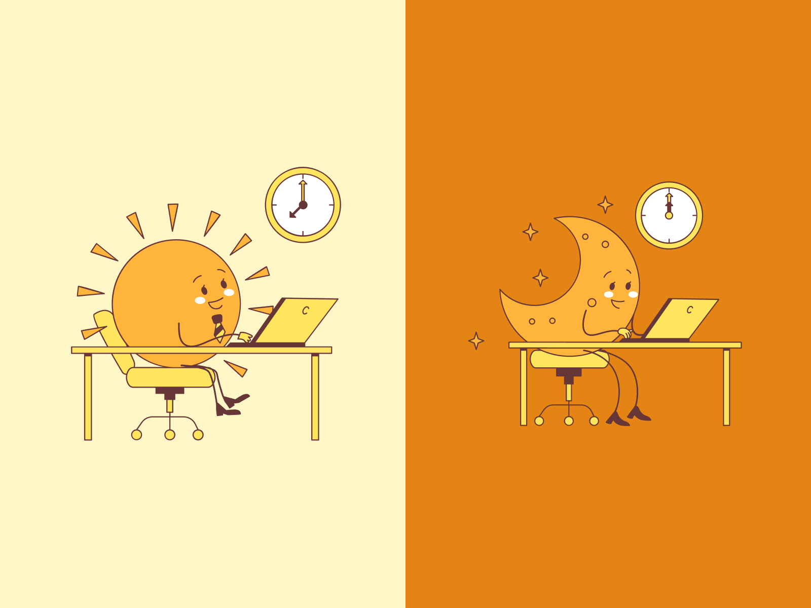 day-shift-vs-night-shift-by-streamlinehq-on-dribbble