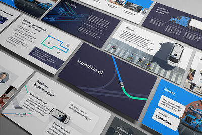 PowerPoint presentation for a self-driving car startup. design graphic design investor deck pitch deck pitch deck design powerpoint presentation design startup presentation