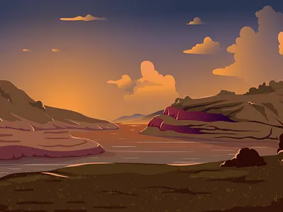 Euphrat area adobe area background euphrat illustration illustrator landscape nature vector