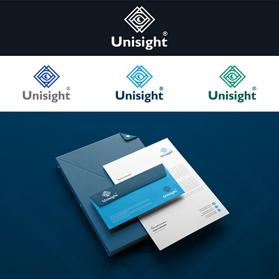 Unisight Logo - Think one vision. One place to see it all. Insig branding design graphic design illustrator logo vector