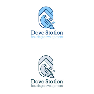 Dove Station / new housing development in Grapevine, Texas branding design graphic design illustrator logo vector