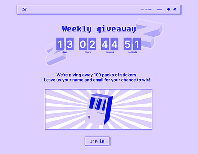 giveaway page example dailyui design graphic design ui