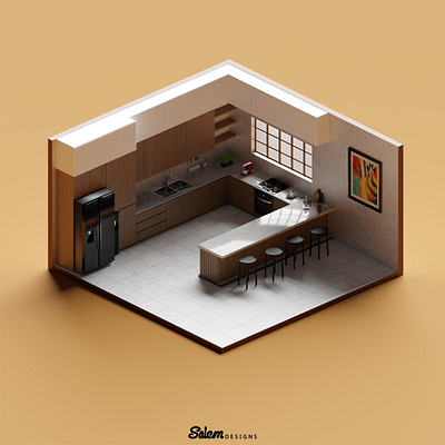 KITCHEN 3D 3d animation art graphic design kitchen
