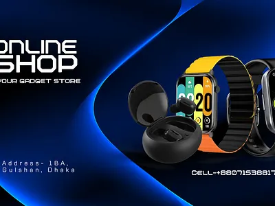 Gadget Shop Banner branding corporate design design facebook flat graphic design illustration instagram logo social media banner ui ux vector youtube