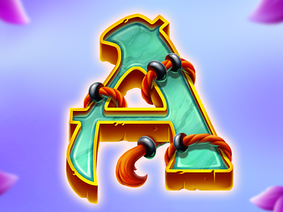 A- Symbol 2d ace art asian casino casual chinese design digital game illustration logo slot symbol ui