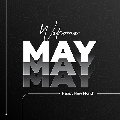 New Month Design - May graphic design may new month poster