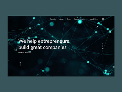 Website Design - Venture Partners animation uiux website design