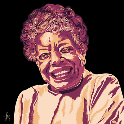Maya Angelou graphic design illustration