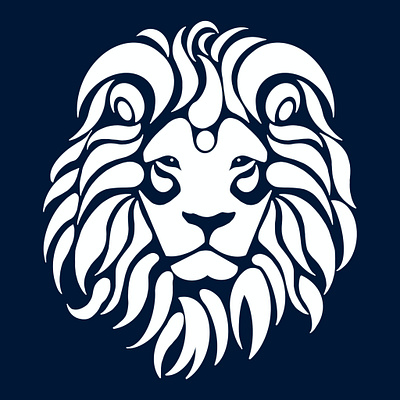 Lion Head graphic design illustration