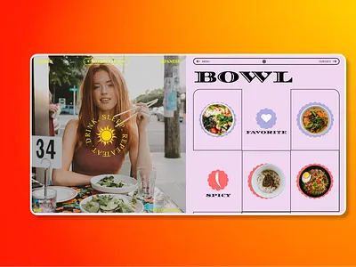 Japanese Food Bowl - Web UI Design web design