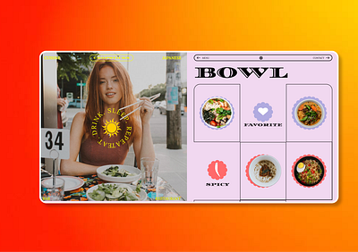 Japanese Food Bowl - Web UI Design web design