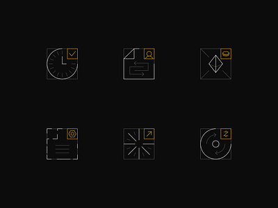 Zcash Brand Icons branding crypto design graphic design icon set icons identity illustration linear minimal outer vector