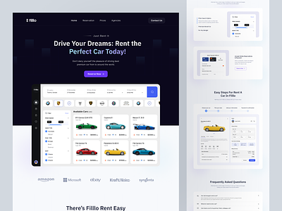 Car Rent Saas Website car car rental design filllo filllo design landing page minimal rent rent a car sass sass design ui uiux web web design webapp website