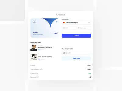 Credit Card Checkout - Design Challenge #2 002 100days concept credit card credit card checkout design design challenge illustration light mode minimal design payment payment modal ui uidesign uidesigner uiux userinterface